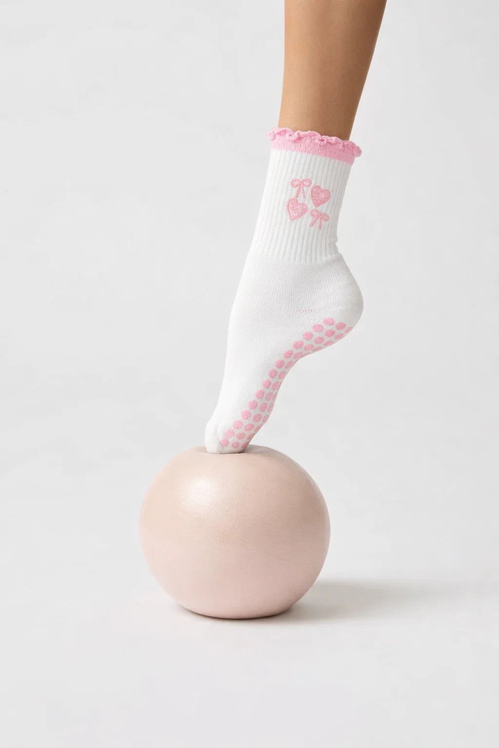 AMUA Pilates Pink Sock
