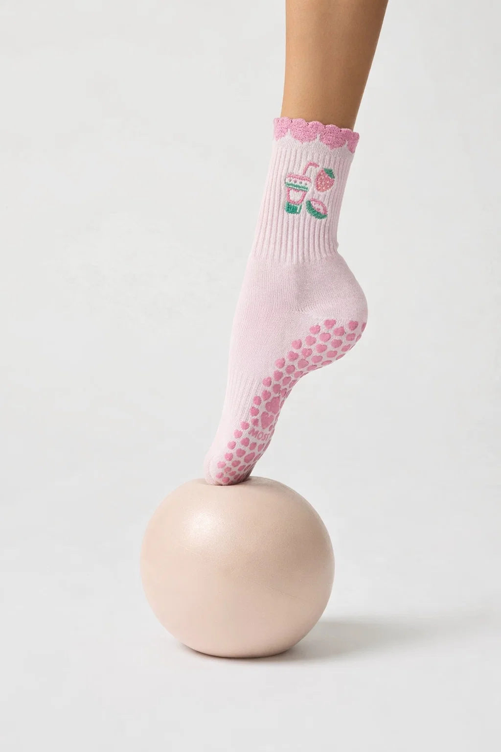 AMUA Pilates Socks Strawberry Milkshake
